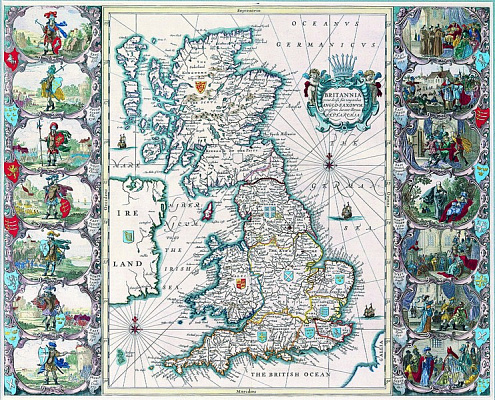 Картина Карта Великобритании - Карты на стену 