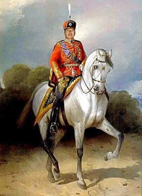 Картина Гусар на коне - Военные 