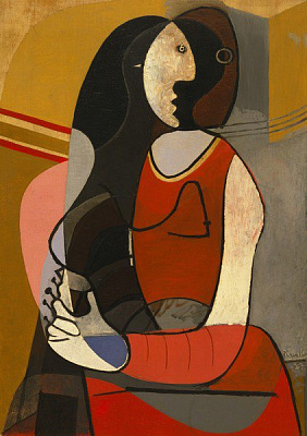 Картина Сидящая женщина - Пикассо Пабло 