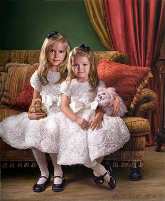 Картина Сестрички - Дитячі старовинні 