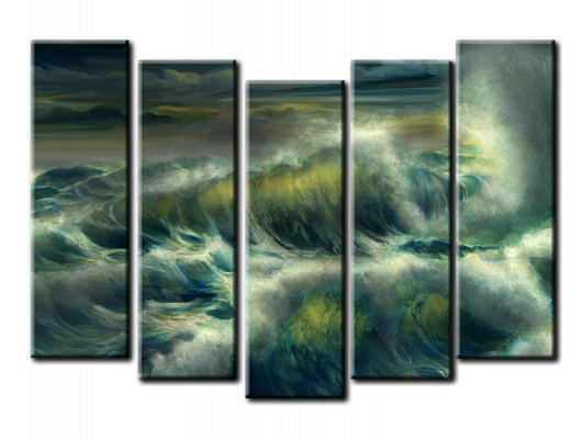 Картина Волны - Из пяти частей 