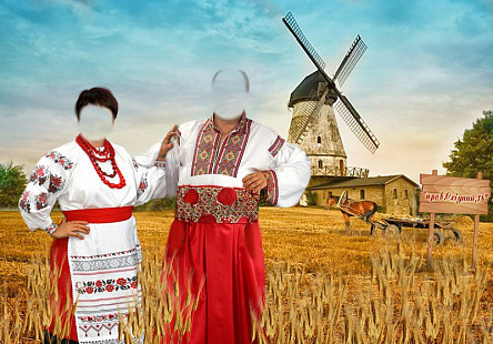 В родном селе