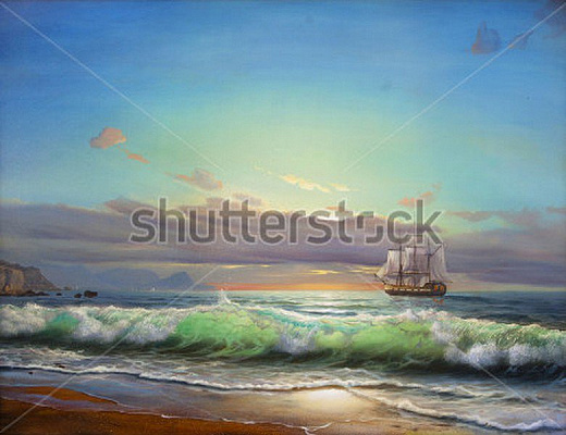 Картина Парусник в море - Кулианионак Лилия 