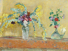 Две вазы с цветами