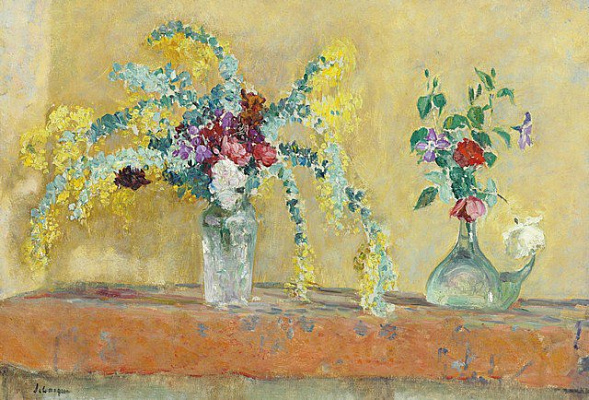 Картина Дві вази з квітами - Лебаск Анрі 