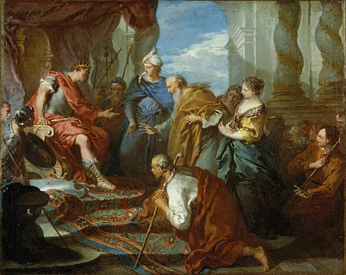 Картина Иосиф представляет своего отца и своих братьев фараону - Буше Франсуа 