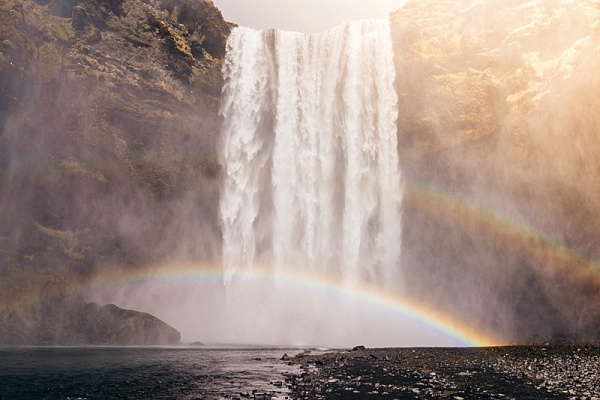 Картина Радуга над водопадом - Природа 