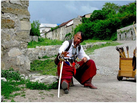 Картина Казак с трубкой и саблей - Мужские национальные 