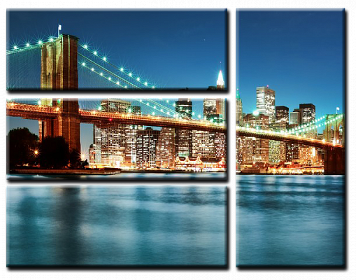 Картина Бруклінський міст - З чотирьох частин 