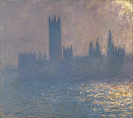 Картина Будівля парламенту. Ефект сонячного світла - Моне Клод 
