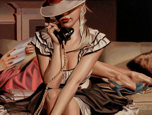 Картина Незнакомка с телефоном - Картины для офиса 