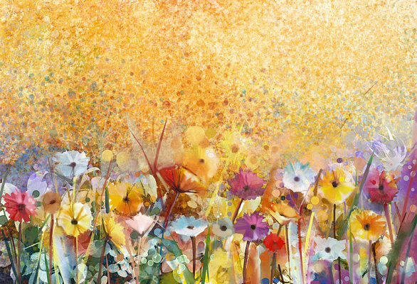 Картина Поле цветов 7 - Нонгкран Фон 