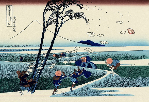 Картина Бухта Эдзири в провинции Сунсю - Японская живопись 