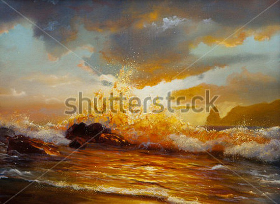 Картина Волны на закате - Кулианионак Лилия 