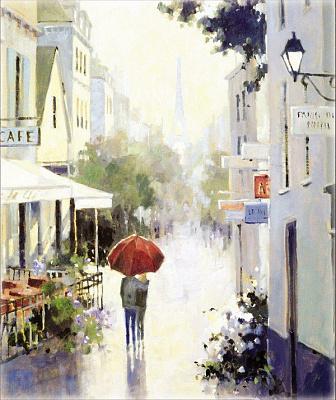 Картина Улочки Парижа - Картины для кафе 
