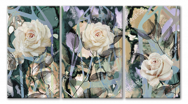 Картина Троянди на абстрактний фон - Еренаї 