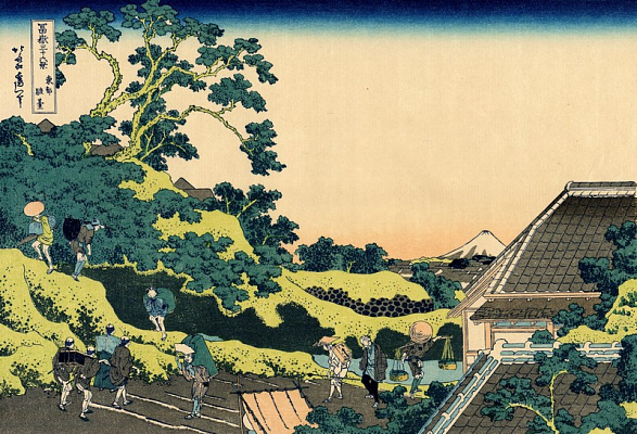 Картина Район Сундай в Эдо - Японская живопись 