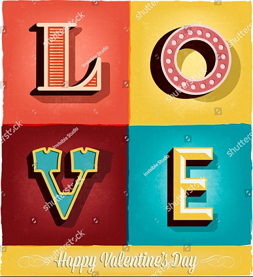 Картина Love 14 февраля - Мотивационные постеры и плакаты 