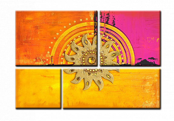 Картина Солнечный круг - Из четырех частей 