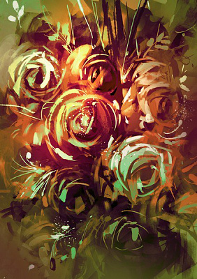 Картина Букет из роз - Луатонг Тити 