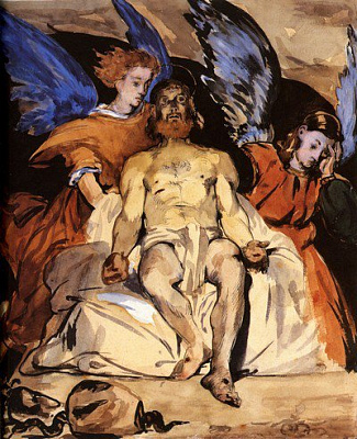Картина Мертвый Христос с ангелами - Мане Эдуард 