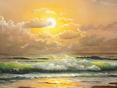 Закат солнца над морем