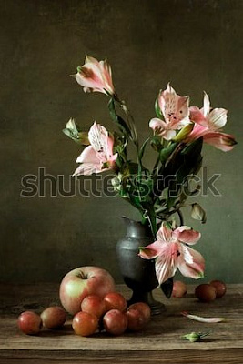 Картина Натюрморт с альстромерией - Цветы 