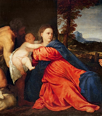 Мадонна с младенцем, Святым Иоанном Крестителем и Донатором