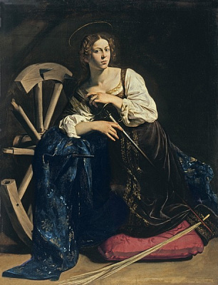 Картина Святая Екатерина Александрийская - Караваджо Микеланджело  
